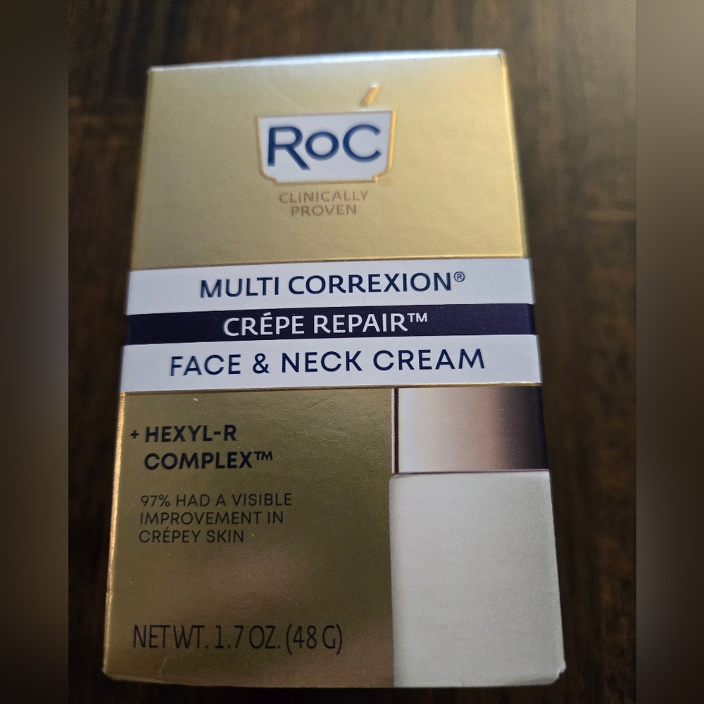 RoC Multi Correxion Crepe Repair Face & Neck Cream - Gold and White